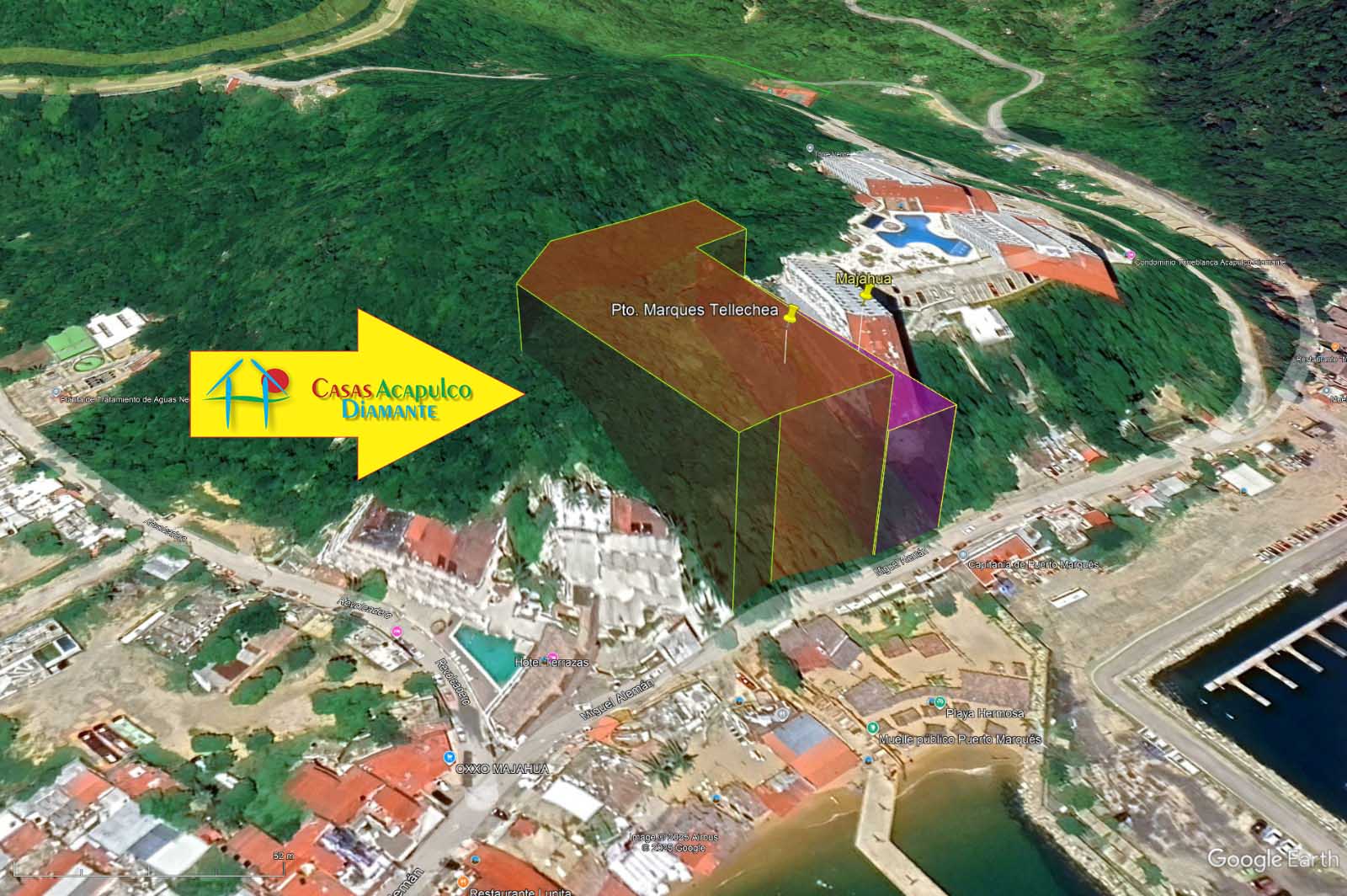 Terreno Puerto Marqués Majahua y Tellechea - Vista aérea 6